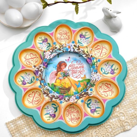 Easter stand "Angel with chickens", for 12 eggs and cake-1