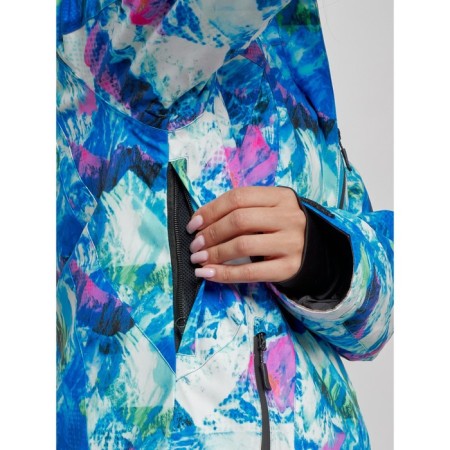 Ski costume female winter, size 50, blue color-8