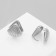Earrings Metal "Chord" fan, color silver