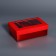 Box for 6 sweets red glitter, 12 x 8.5 x 4 cm. Confectionery packaging