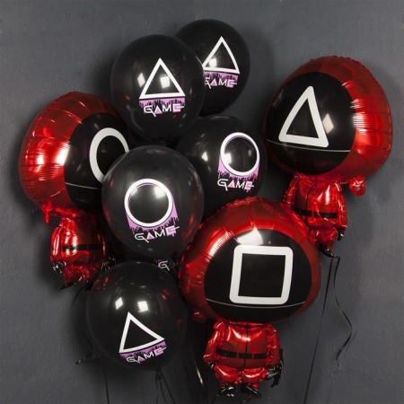Foil ball 31 "Circle. Kalmargaim", red, 1 pc.-1