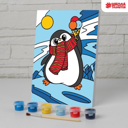 New Year's picture on the numbers "New Year! Penguin ", 21 x 15 cm-2