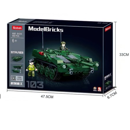 Designer "Model. Swedish tank Strv103 ", 692 details-4