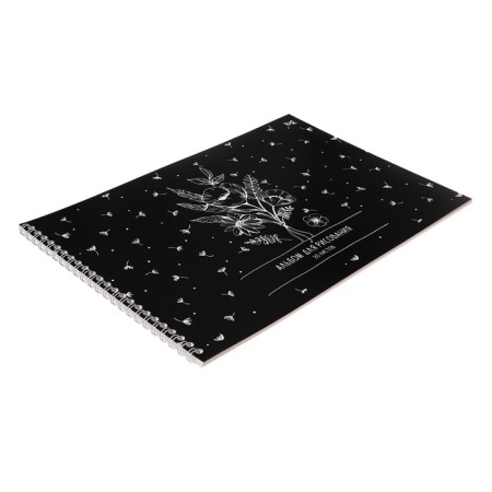 Album for drawing A4, 20 sheets on the crest "Black style", cardboard cover, offset block 100 g/m2, mix-5