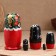 Nesting doll "Anastasia", a red dress with apron, 5 doll, 16 cm