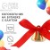 A bell on a pin with a bow for graduation, red, d = 2.6 cm