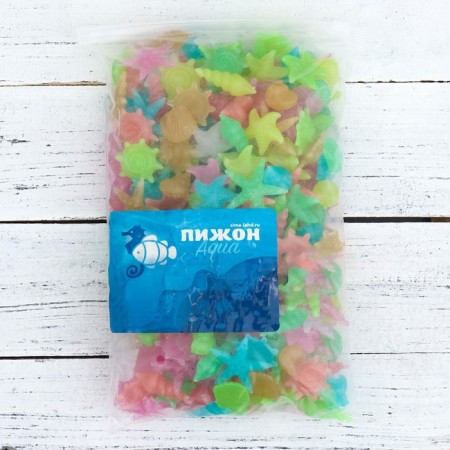 Decorative figures for the aquarium, luminous, "sea inhabitants", 3 - 5 cm, 1 kg, mix-2