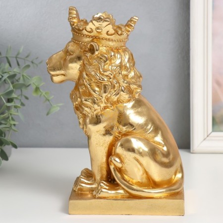 Souvenir Polystone SPRAGE "Golden Leo in the Crown" 24.5x14x11.5 cm 9672039-3