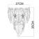 Wall lamp Arte Lamp Lilly A4070AP-2GO, E14, 2x40 W, 27x18x35 cm, golden