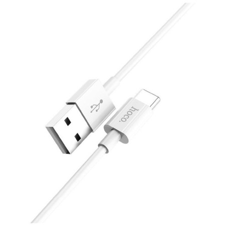 Hoco X23, Type -C cable - USB, 3 A, 1 m, TPE braid, white-2
