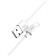 Hoco X23, Type -C cable - USB, 3 A, 1 m, TPE braid, white