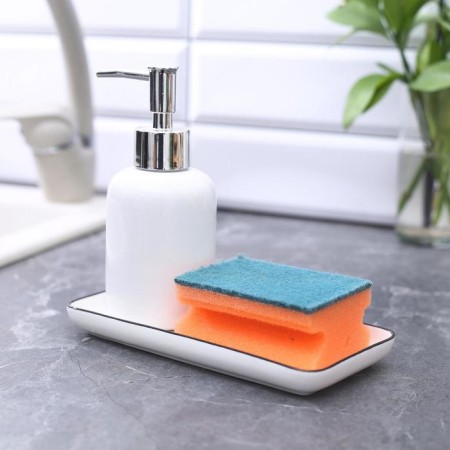 Set of domestic sponges with a cleaning layer of the share "Profile", 9 × 6.5 × 4.5 cm, 2 pcs-4