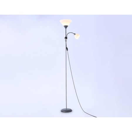 Floor lamp with a switch on the wire Ambrella Light, Floor, TR97626, 2HE27, E14, Silver Color-1