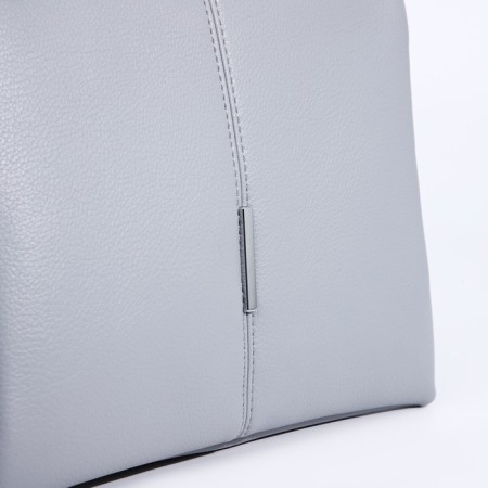 Cross-Bodi Bag on a zipper, 2 outer pockets, color gray color-3
