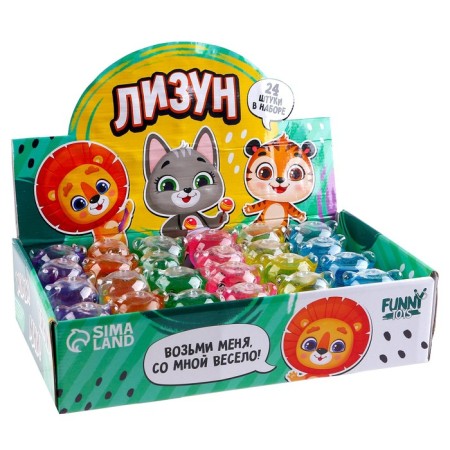 Лизун «Кошка», цвета МИКС-5