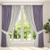 Set of curtains "Canvas", size 200x270 cm, 2 pcs, color purple gray