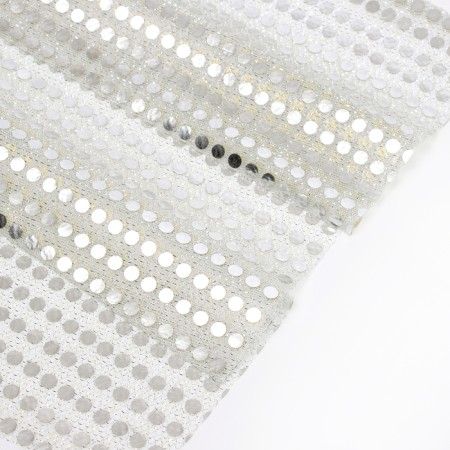 Surfacing for needlework, a net with sequins, color lilac, 47.5 × 50 cm-1