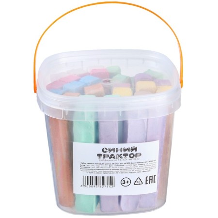 Set of colored crayons blue tractor, 10 colors, 29 pieces-7