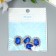 Decor for creativity Metal "Environmental medallion" bright blue crystal rhinestones 2x1.5 cm