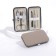 Manicure set "Stone", textured, 6 items, in case, cream color