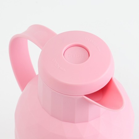 Thermos-coffeery 1 l, retains heat 24 hours, glass flask, pink-3