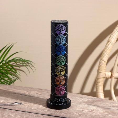 Stand for incense "Tower 7 chakras. Tree" stone 26 cm