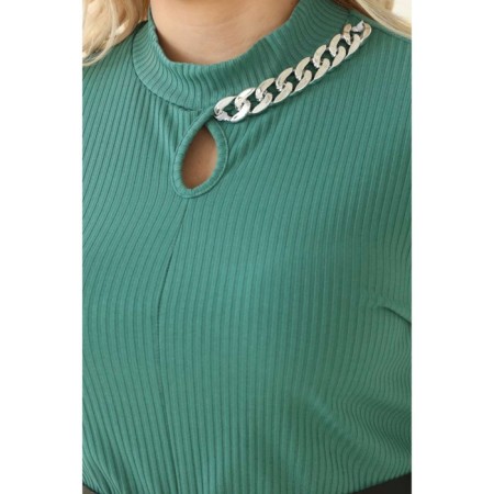 Women's dress, size 52, green color-6