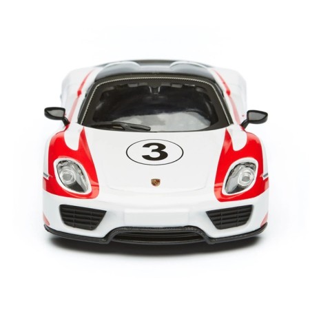 Racing machine BBURAGO Porsche 918 Weissach, Die-Cast, 1:24, white color-9
