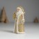 Polystone souvenir "Santa Claus in a brown fur coat with a flashlight" 6x5x11.5 cm