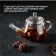Glass teapot with metal sieve "Damba", 100 ml