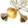 Suspended chandelier Mantra Jazz, E27, 5x20W, 600 mm, gold color