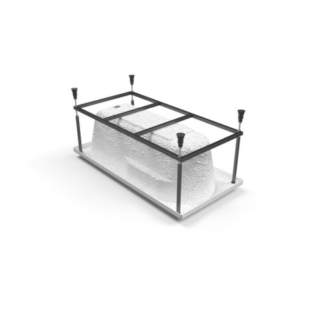 Cersanit Santana 140 bathtub frame, complete with assembly package-1
