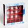 New Year. Box under 16 sweets "bullfinch", 17.7x17.7x3.8 cm, confectionery packaging