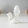 Souvenir Ceramics "White Cobra with Flower" with gold 4x6x8 cm