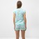 Homemade female set (T -shirt/shorts), turquoise marble color, size 48