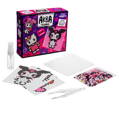 Aquamosaic "Kuromi", more than 1000 balls, 3 figures-1