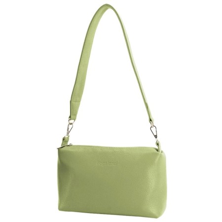Female bag, artificial leather, green 17x12x20 cm