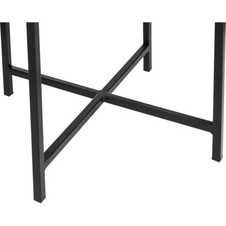 Coffee table Volopas metal, white marble/black 48x48x60 cm-3