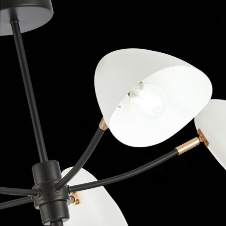 Ceiling EVOLUCE lamp. Sle103602-05. Satta. 5x40 watts, E14, 77x77x36.5 cm, black color, gold-6