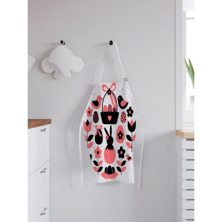 Apron kitchen with a photo print "Easter rabbit", adjustable, size OS-1