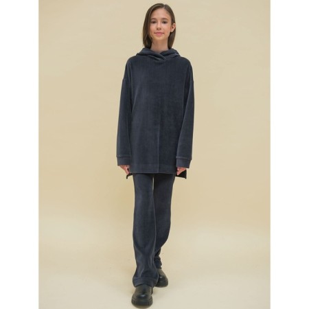 Sweatshirt for girls, height 116 cm, dark gray color-9