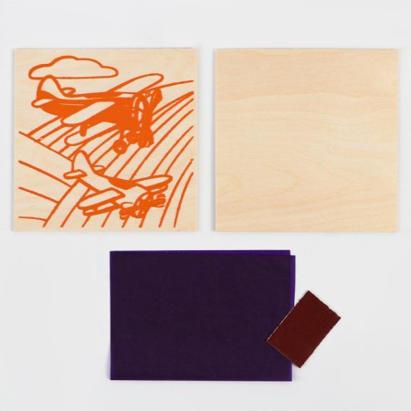 Wood burning set "Air Racing"-1