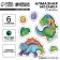 Diamond mosaic-sticker with a complete filling for children of "dinosaurus", a set for creativity