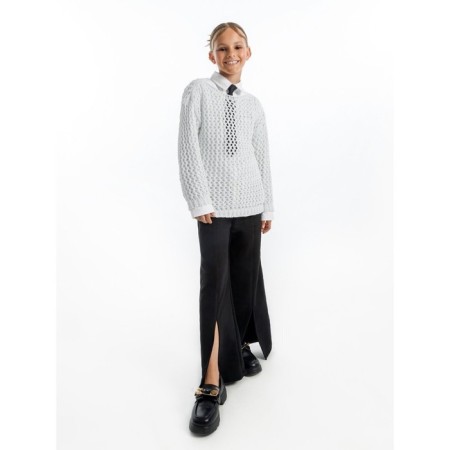 Свитер для девочки Amarobaby Knit Trend, рост 152 см, цвет белый-14