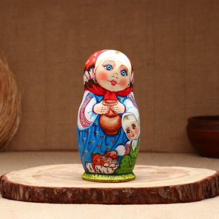Matryoshka "Mom", 5 puppet, suite-2