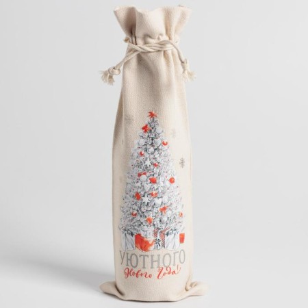 A bag with a thermal monkley "Cozy New Year", 13 x 31 cm +/- 1.5 cm, New Year