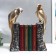 Book holders "Golden Parrots on the rock" set 2 pcs 38x9x9.5 cm