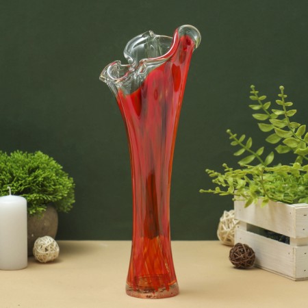 VAZA "Wave" 28 cm, red-Margance-1
