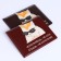 Cover for a student ticket, burgundy color
