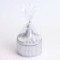 Candle "Dome" in a candlestick with narrow faces of gypsum with a lid, 7.5x9 cm, silver